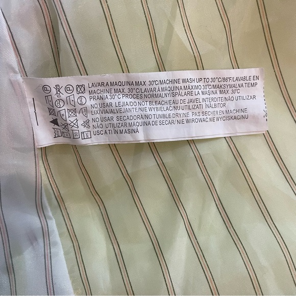 Zara Neon Yellow/Green Jacket Blazer Lightly Padded Shoulders Classic Colorful - Picture 8 of 8